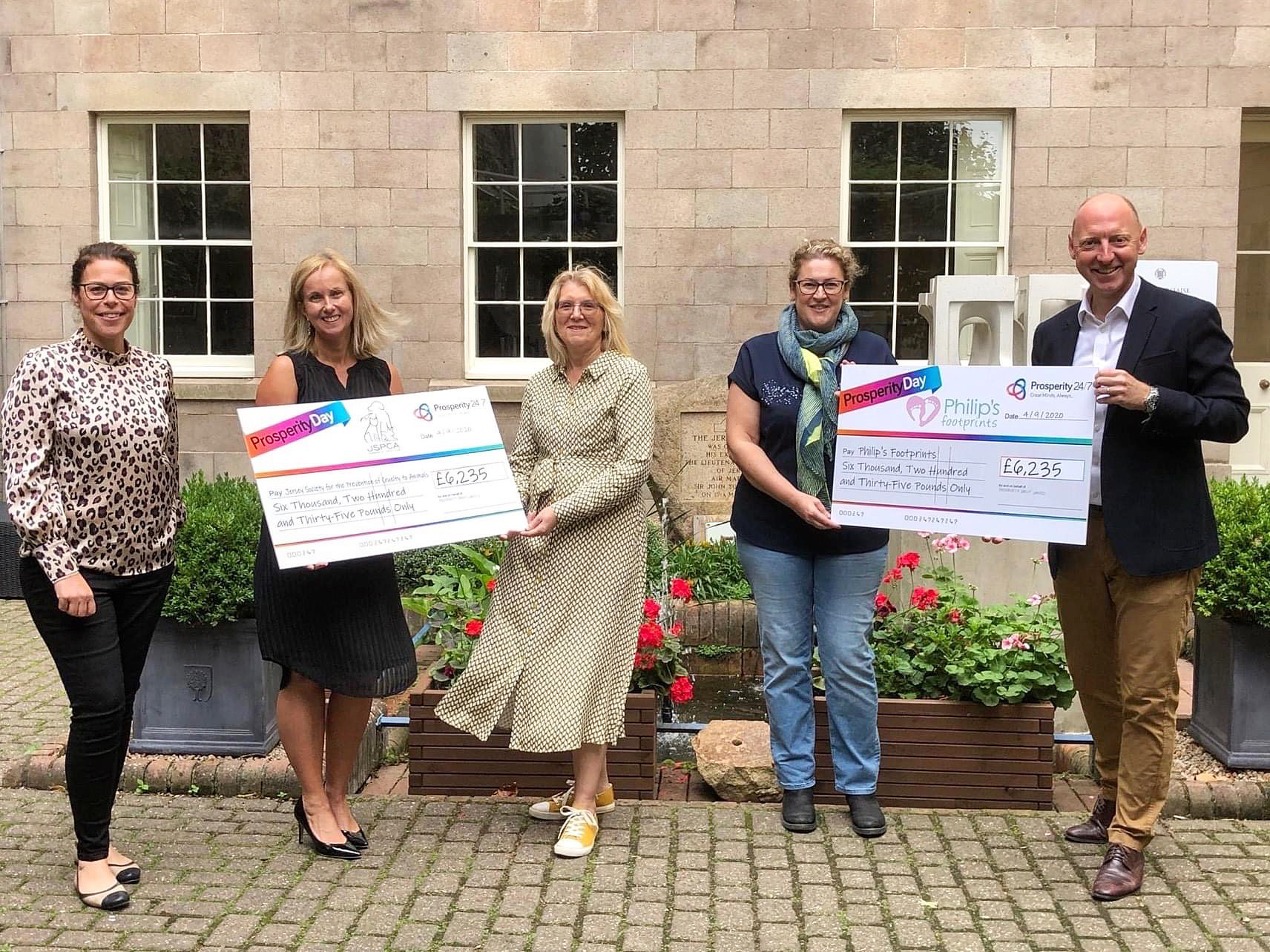 Charity cheque presentation, Prosperity 24/7